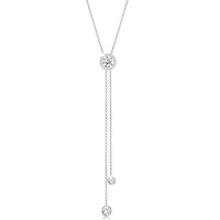 ELLI PREMIUM Halskette Damen, Halskette Y-Chain Kreis Geo mit