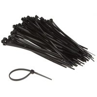 Perel Kabelbinder Nylon schwarz, 100 Stück, 100 x 2,5