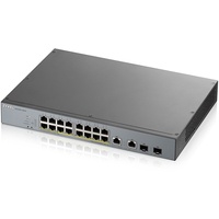 ZyXEL GS1350-18HP Gigabit Smart Switch, 16x RJ-45, 2x RJ-45/SFP,