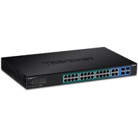 TRENDNET TPE Rackmount Gigabit Smart Switch, 24x RJ-45, 4x