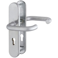 HOPPE 3664873 Sicherheits-Drückergarnitur Paris-auf Langschild PZ72, Türstärke 42-47mm, ohne