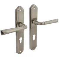 MS Beschläge Langschild Türbeschlag Nickel matt Türdrücker Hannover Türklinke