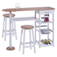 Zeller Küchenbar m. 2 Hockern, (MDF),