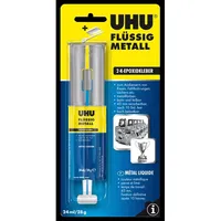 UHU Flüssigmetall Doppelkammerspritze, Infokarte