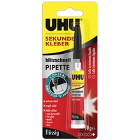 UHU Blitzschnell Pipette Sekundenkleber, 3g (48795)