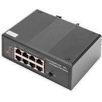 Digitus Professional Industrial Railmount Gigabit Switch, 7x RJ-45, PoE+/PoE++