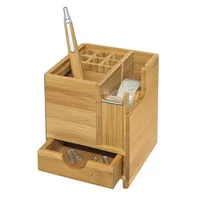 Wedo Schreibtisch-Organizer Bambus braun Bambus 4 Fächer 10,3 x