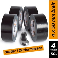Hinrichs Gewebeband 919, Universal, schwarz 50mm x 50m 4