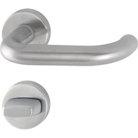 HOPPE 3286403 Drückergarnitur Paris mit Rosetten WC, Edelstahl matt