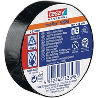 Tesa 53988-00000-00 Isolierband tesa® Professional Schwarz (L x B)