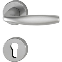 HOPPE 3369882 Drückergarnitur New York mit Rosetten PZ (Profilzylinder),