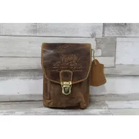 GREENBURRY Vintage Outdoor Gürteltasche Leder 11 cm brown Braun