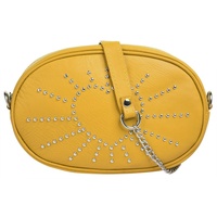 Cluty Gürteltasche, echt Leder, Made in gelb