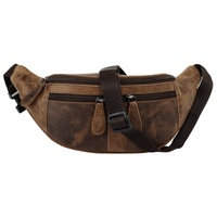 BAGAN Gürteltasche, echt Leder, braun
