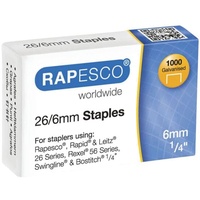 Rapesco Heftklammern 26/6 mm, Packungen mit je 1000 Stück