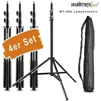 Walimex pro 4er Set WT-806 Lampenstativ, 256cm