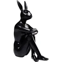 Kare Deko Figur Gangster Rabbit Schwarz, schwarz