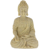 Relaxdays Relaxdays, Buddha Figur sitzend 18cm, Dekofigur für Wohnzimmer