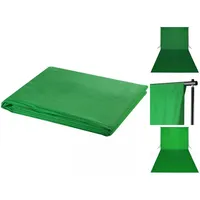 VidaXL Fotohintergrund Baumwolle Grün 600 x 300 cm Chroma-Key