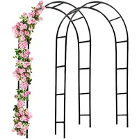 Gardebruk Rosenbogen 2er-Set Schwarz 240x37x140cm