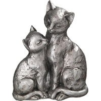 Ambiente Haus Dekofigur »Katzen-Paar« Höhe 22 cm, silberfarben