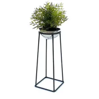 DanDiBo Ambiente DanDiBo Blumenhocker Metall mit Topf Schwarz Silber