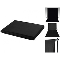 VidaXL Fotohintergrund Baumwolle Schwarz 600 x 300 cm