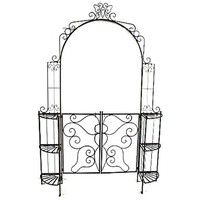  Rosenbogen Gartenpforte Gartentor Rankhilfe mit Pforte und Eckregalen