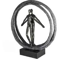 Casablanca by Gilde Skulptur Paar im Ring Poly bronzefarbenes