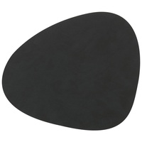 LINDDNA Tischset Nupo L Curve Leder Schwarz (Large)