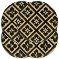 VidaXL Tischsets 4 Stk. Schwarz 38 cm Rund Jute