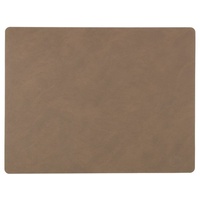 LINDDNA Tischset Nupo L Square Leder Braun (Large)
