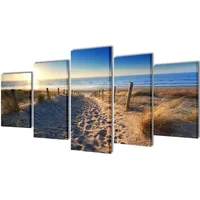 VidaXL Bilder Dekoration Set Strand 100 x 50 cm