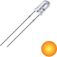 Quadrios 2111O174 Led bedrahtet, Gelb Rund 3mm 2500 mcd,