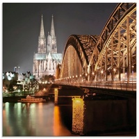 Artland Glasbild »Köln Skyline Collage V«, Brücken, (1 St.),