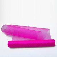 Deko AS GmbH Crashorganza-Tischläufer pink - 28 cm breit