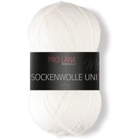 Pro Lana Sockenwolle uni 4-fach 401 - weiß