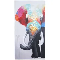 MCW Wandbild Elefant II, 100% handgemaltes Ölgemälde Gemälde XL,