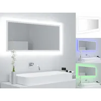 VidaXL LED-Badspiegel Weiß 100x8,5x37 cm Acryl