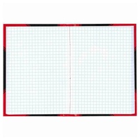 Bantex Notizbuch Chinakladde A6 kariert, schwarz/rot Hardcover 192 Seiten