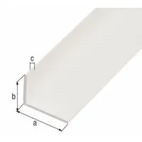 GAH Alberts Winkelprofil Kst,weiß,40x10x2/1m