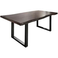 MASSIVMOEBEL24.DE MASSIVMOEBEL24 Baumtisch Akazie 180x90x77 braun lackiert / U-Beine