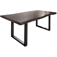 MASSIVMOEBEL24.DE MASSIVMOEBEL24 Baumtisch Akazie 200x100x77 braun lackiert / U-Beine