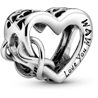 Pandora 798825C00 Silber Bead-Charm „Love You Mum“ Unendlichkeits-Herz