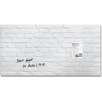 Sigel Glas-Magnettafel artverum® 91,0 x 46,0 cm White-Klinker