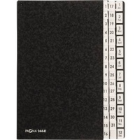 Pagna Pultordner 24441-04 DIN A4 1-31/1-12 44Fächer Hartpappe sw