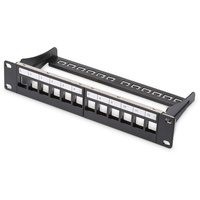 Digitus Patchpanel für RJ-45 Keystone Module 10", 1HE, schwarz,