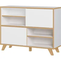 Germania Aktenregal Helsinki weiß, Eiche