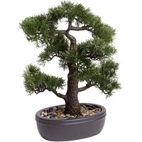Botanic-Haus künstlicher Bonsai in brauner ovaler Keramikschale (45 cm,