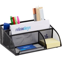 Relaxdays Schreibtisch-Organizer schwarz
